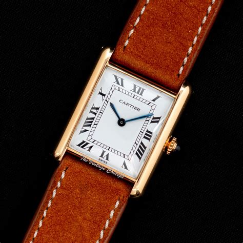 vtg cartier tank 18k